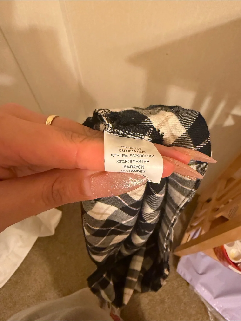 Plaid Mini Skirt in Black,pink, grey and blue White
